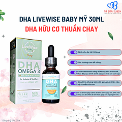 DHA Hữu Cơ Thuần Chay LiveWise Baby Mỹ 30ml Vị Cam