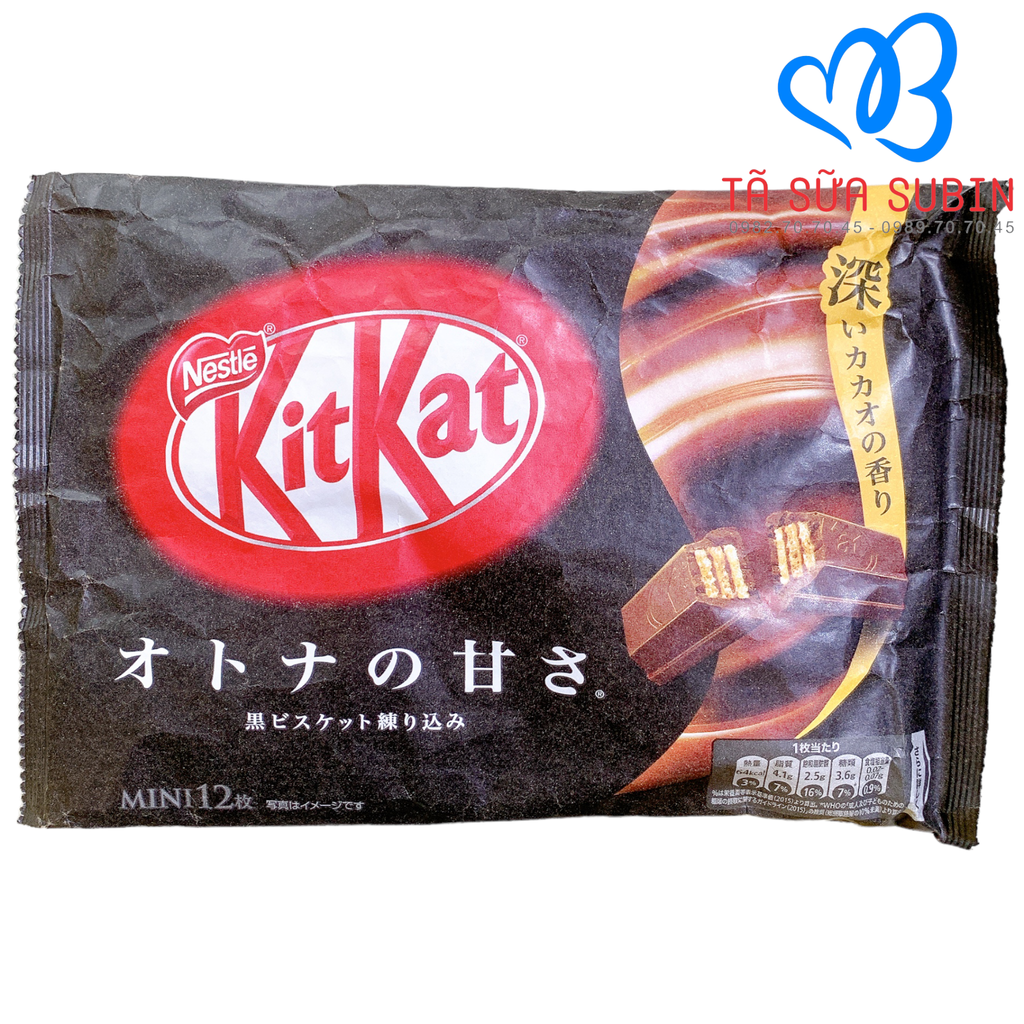 Kẹo Socola KitKat Mỹ (12 Thanh) Vị Socola Đen