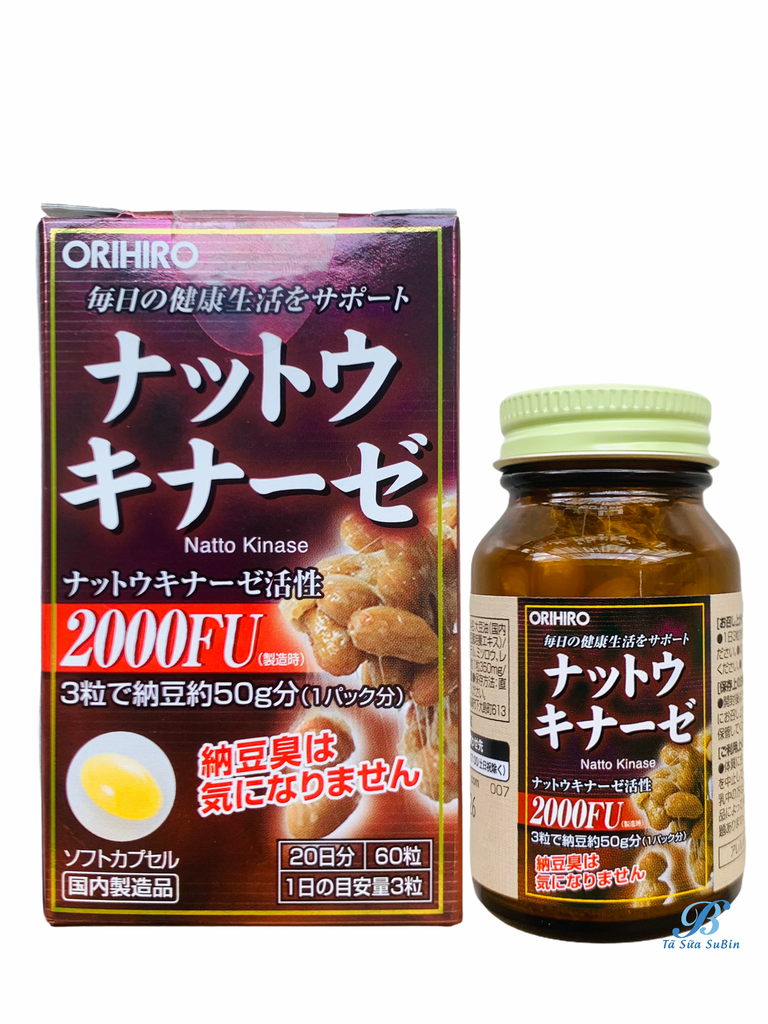 Viên Chống đột quỵ Orihiro Natto kinase  2000FU (Nhật )