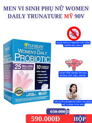 Men vi sinh phụ nữ women daily probiotin trunature mỹ 90 viên