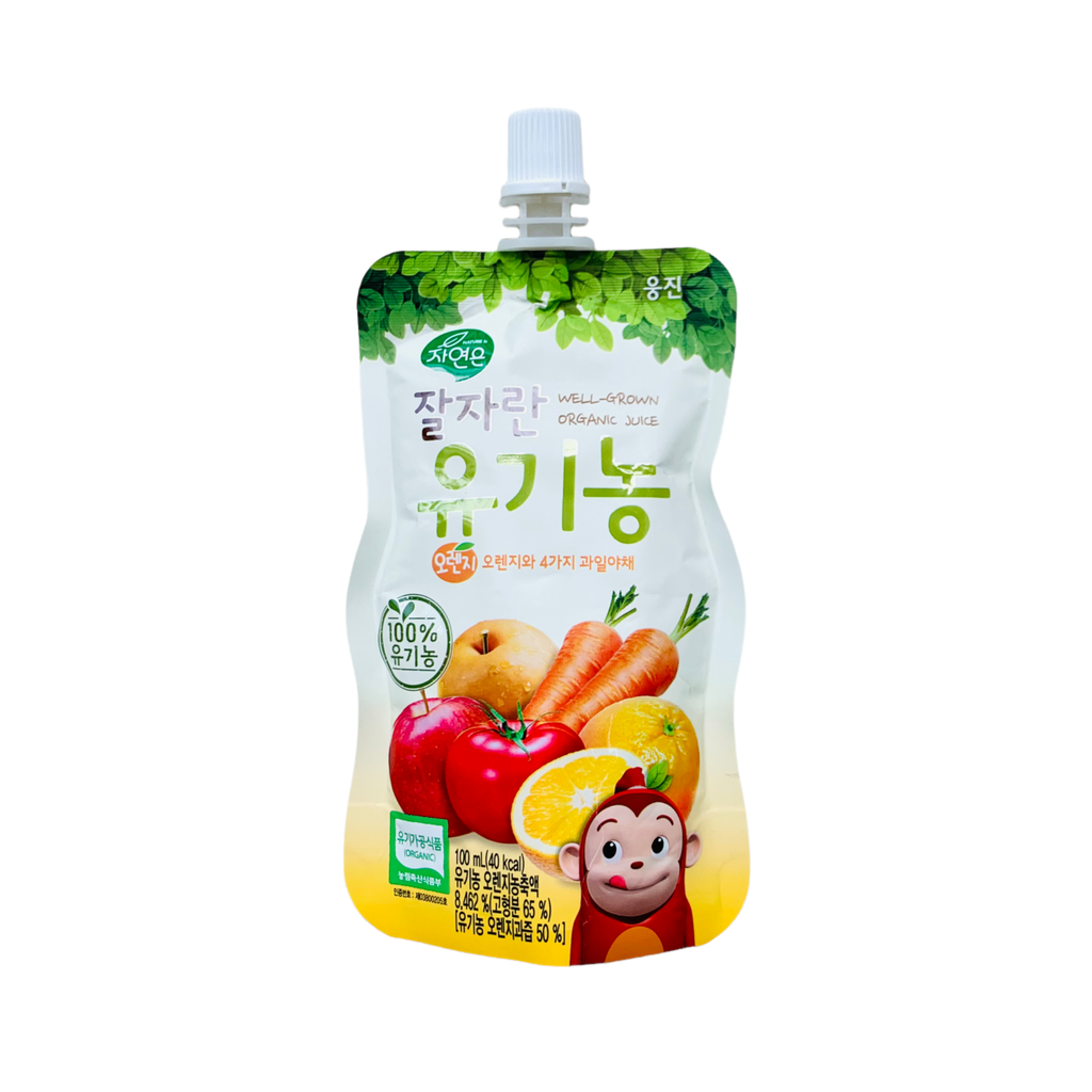 Nước Trái Cây Woong Jin Organic Hàn Quốc 100ml Vị Táo, Lê , Cam Cà Chua Cà Rốt Hàn Quốc