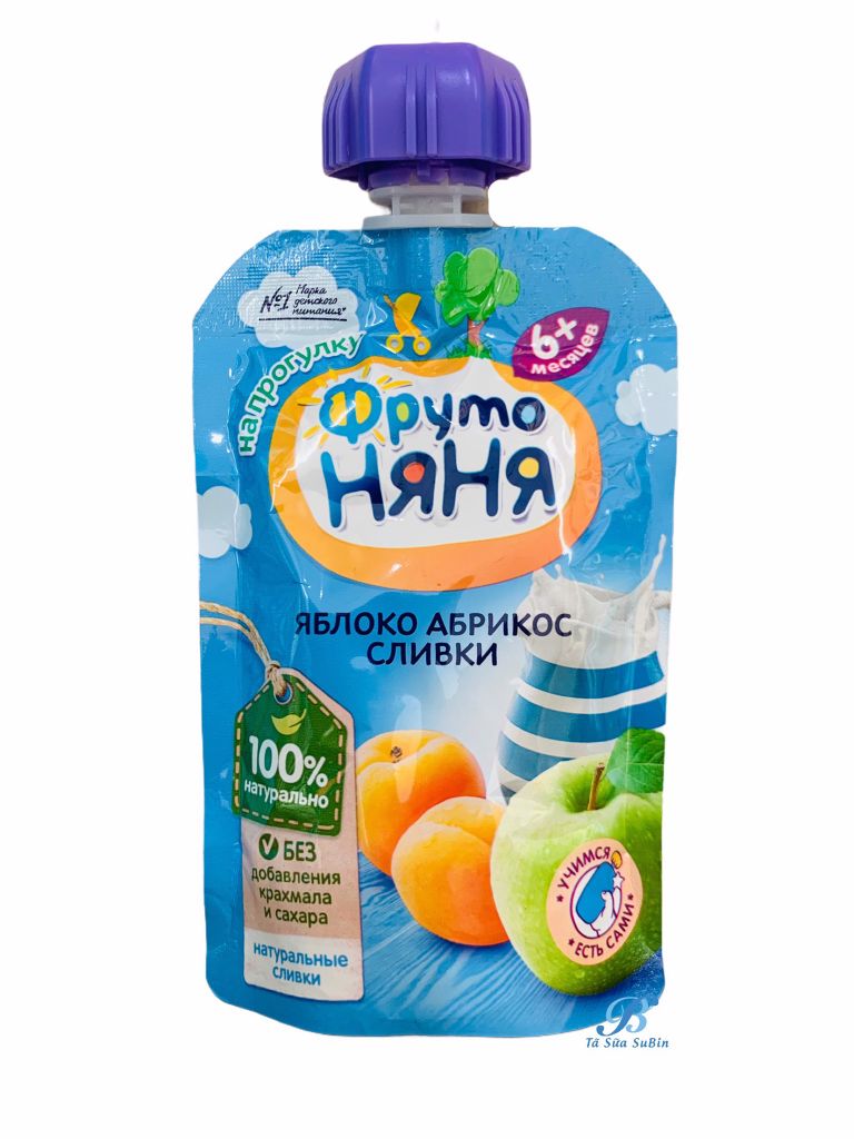 Trái cây nghiền Fruto đủ vị Nga 90gr