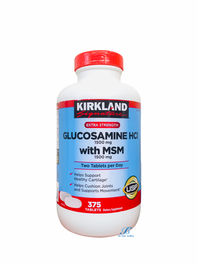 Hỗ Trợ Xương Khớp Glucosamine HCL 1500mg Kirkland Của Mỹ Mẫu Mới 375 Viên