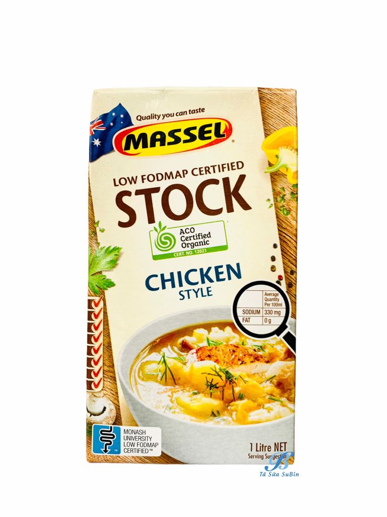 Nước dùng hữu cơ vị gà Massel Organic Liquid Stock Chicken Style 1L của Úc