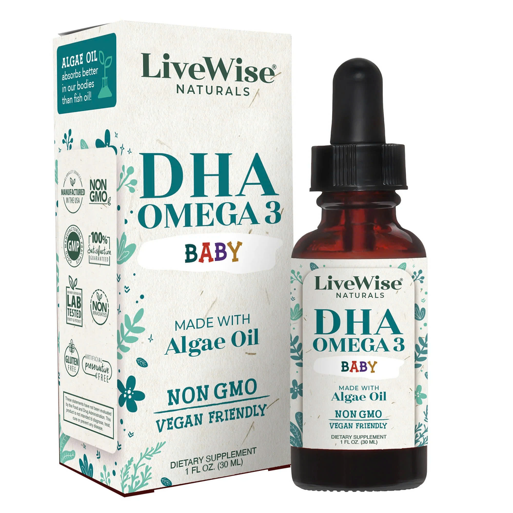 DHA Hữu Cơ Thuần Chay LiveWise Baby Mỹ 30ml ( mẫu mới )