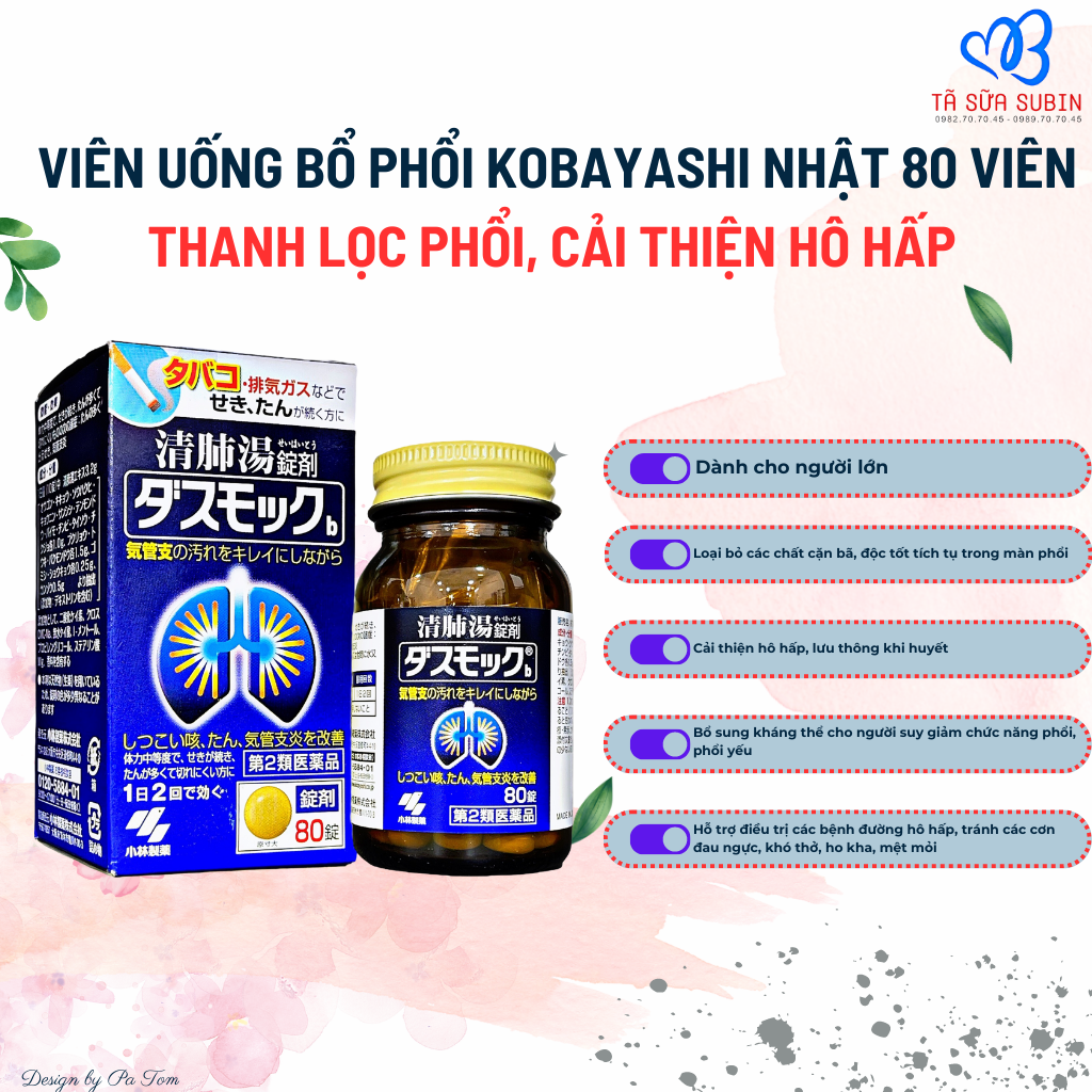 Thuốc bổ phổi Kobayashi Nhật 80 viên