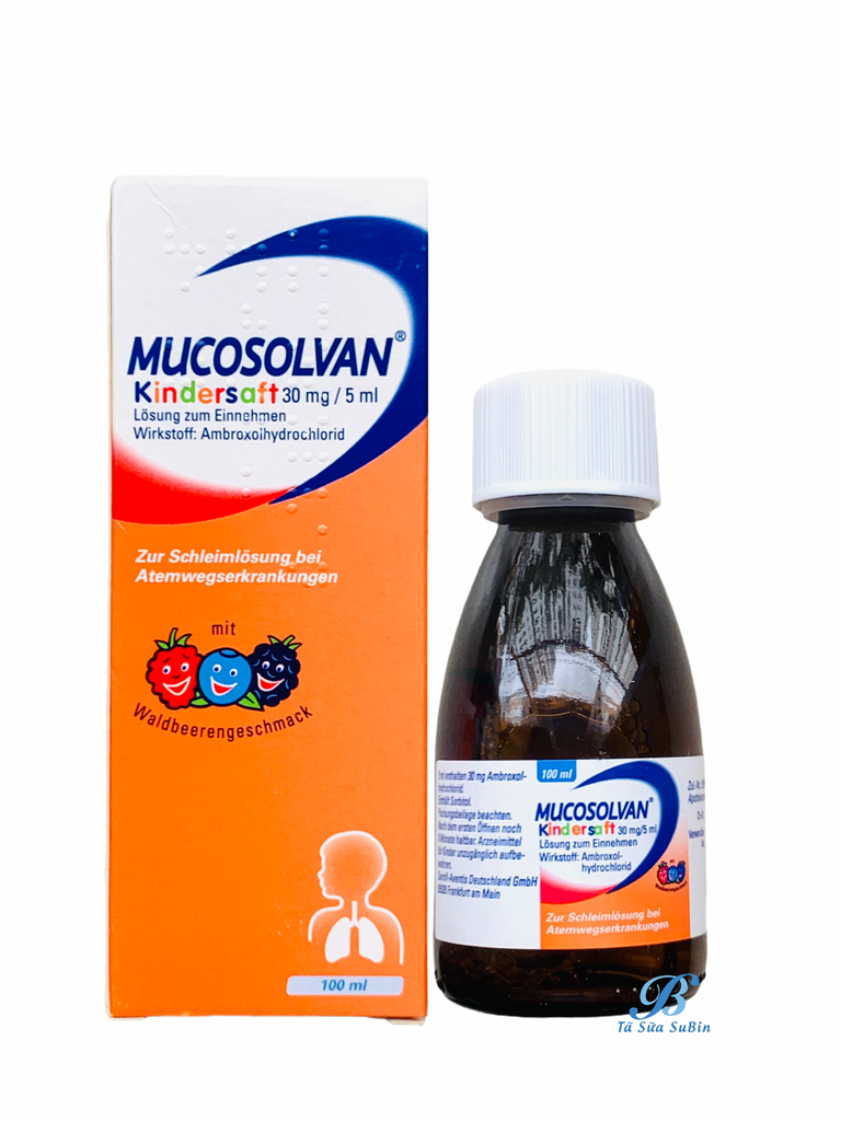 Siro trị ho long đờm Mucosolvan Đức 100ml Cho Bé Từ Sơ Sinh