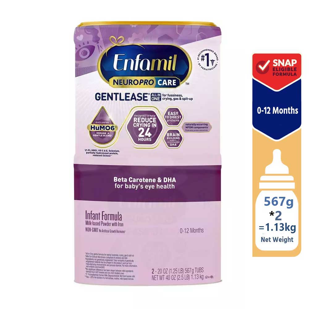 Set Enfamil NeuroPro Care Gentlease Màu Tím Mỹ 1.13kg (0-12Tháng)