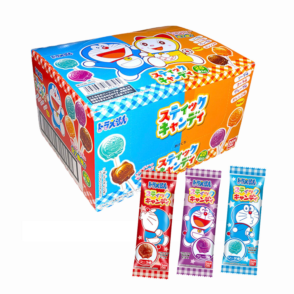 Kẹo mút Doraemon-Doremi Nhật Bản Hộp 25 cây