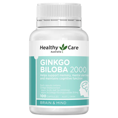 Viên Uống Bỗ Não HealthyCare Ginkgo Biloba 2000mg Úc 100 viên