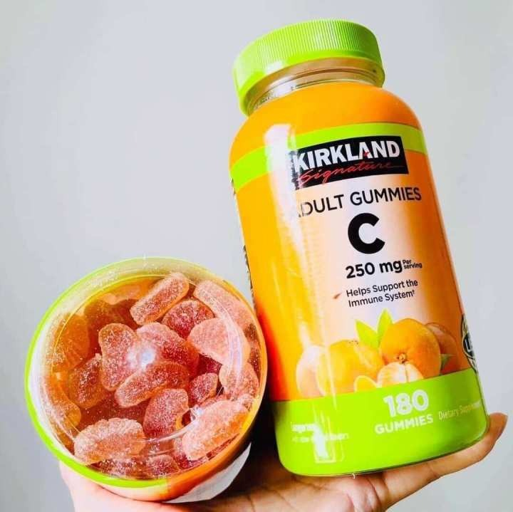 Kẹo dẻo Kirkland Adult Gummies Vitamin C 250mg, Chai 180 viên