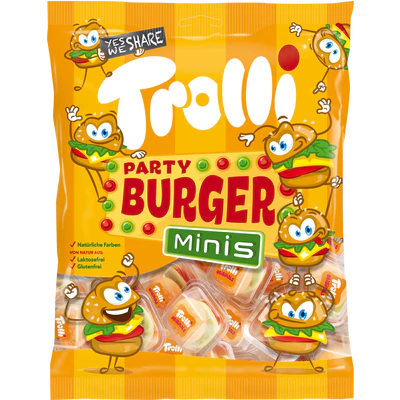 Kẹo Dẻo Burger Mini Trolli Đức (17 Cái)