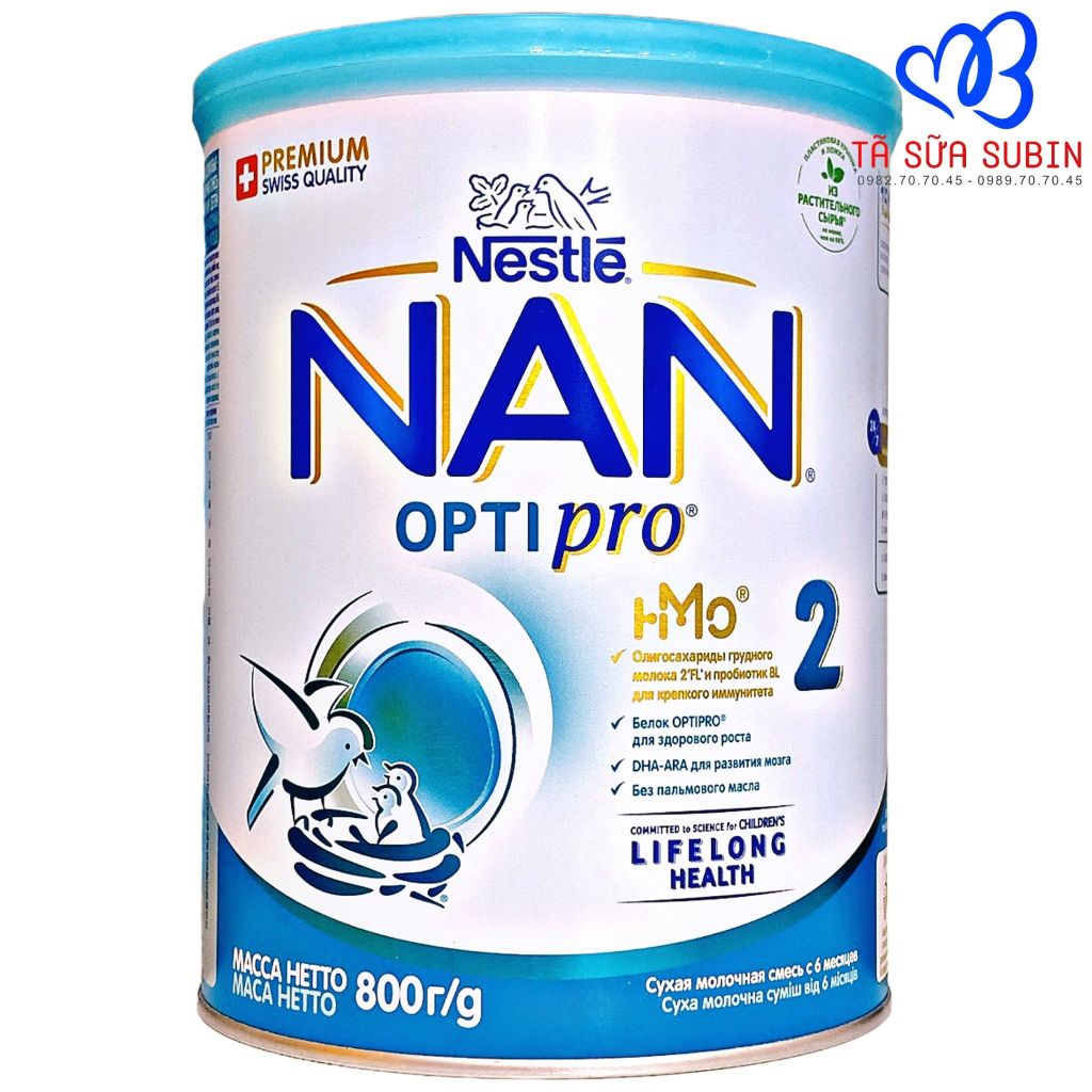 Sữa Nan Nga Optipro Số 2 800gr Cho Bé Từ 6-12 Tháng