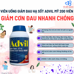 Viên uống  giảm đau hạ sốt  Advil Mỹ 200 viên