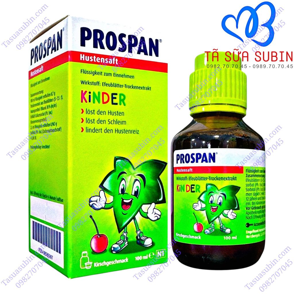 Siro Ho Prospan nội địa Đức 100ml cho bé từ sơ sinh