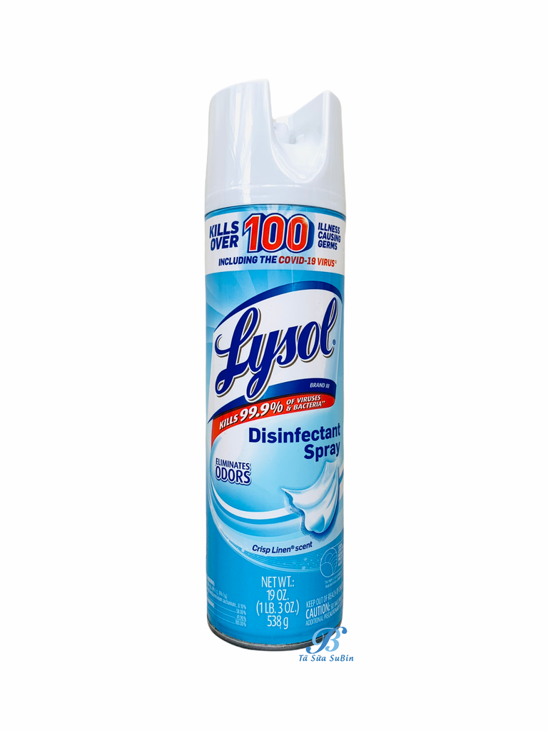 Xịt phòng diệt khuẩn Lysol Disinfectant Spray Crisp Linen Mỹ 538g