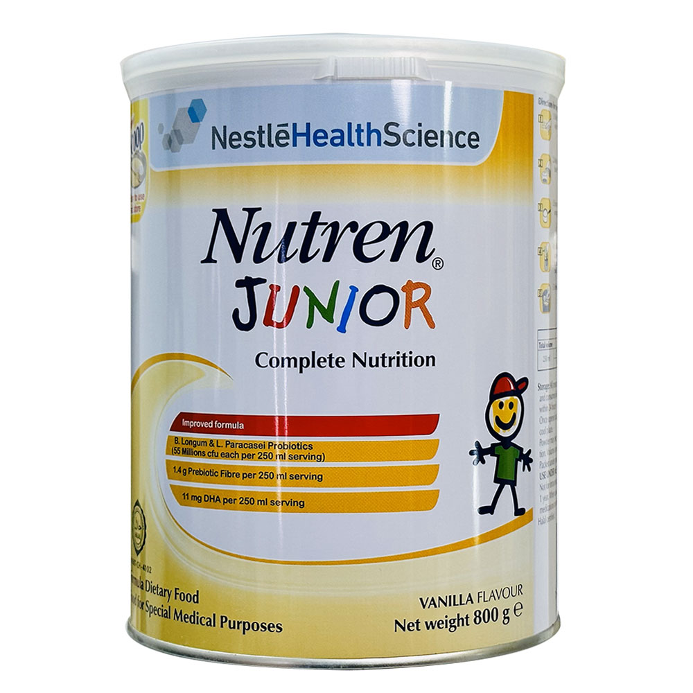 Sữa Nestle Nutren Junior Thuỵ Sỹ 800g Mẫu Mới Từ 1-10 TUỔI