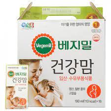 Thùng 16 hộp Sữa hạt Vegemil Hàn Quốc 190ml cho phụ nữ mang thai và sau sinh