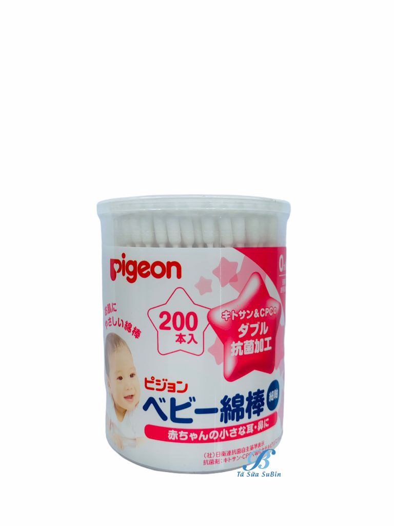 Bông Tăm Kháng Khuẩn Pigeon Nhật 200 cây