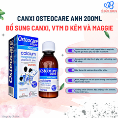 Canxi Osteocare Liquid Calcium magnesium vitamin d, zinc Anh 200ml Bé 3 Tuổi Và Người Lớn