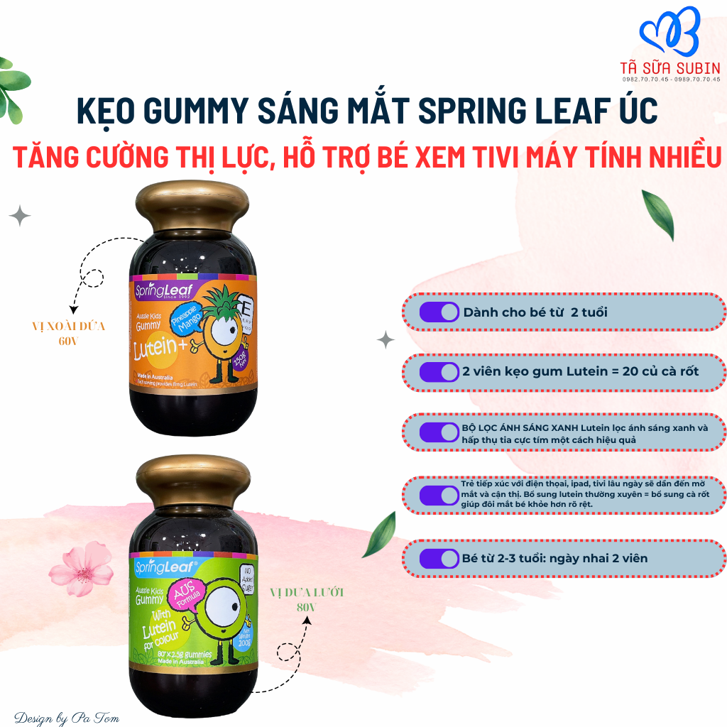 Kẹo Gummy Sáng Mắt Spring Leaf Úc