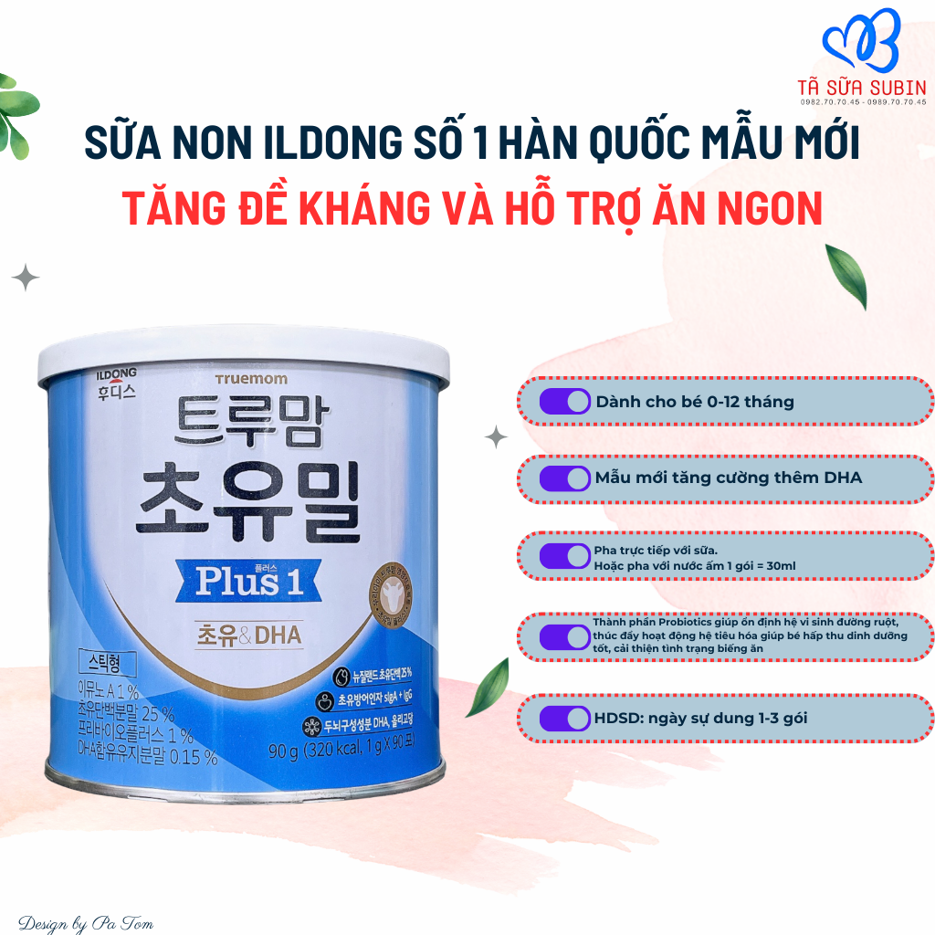 Sữa Non ILDong Hàn Quốc Số 1 90 Gói x 1g Cho Bé Từ 0-12 Tháng