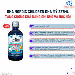 DHA Nordic Naturals Children's DHA Mỹ 237ml (1-6 tuổi)
