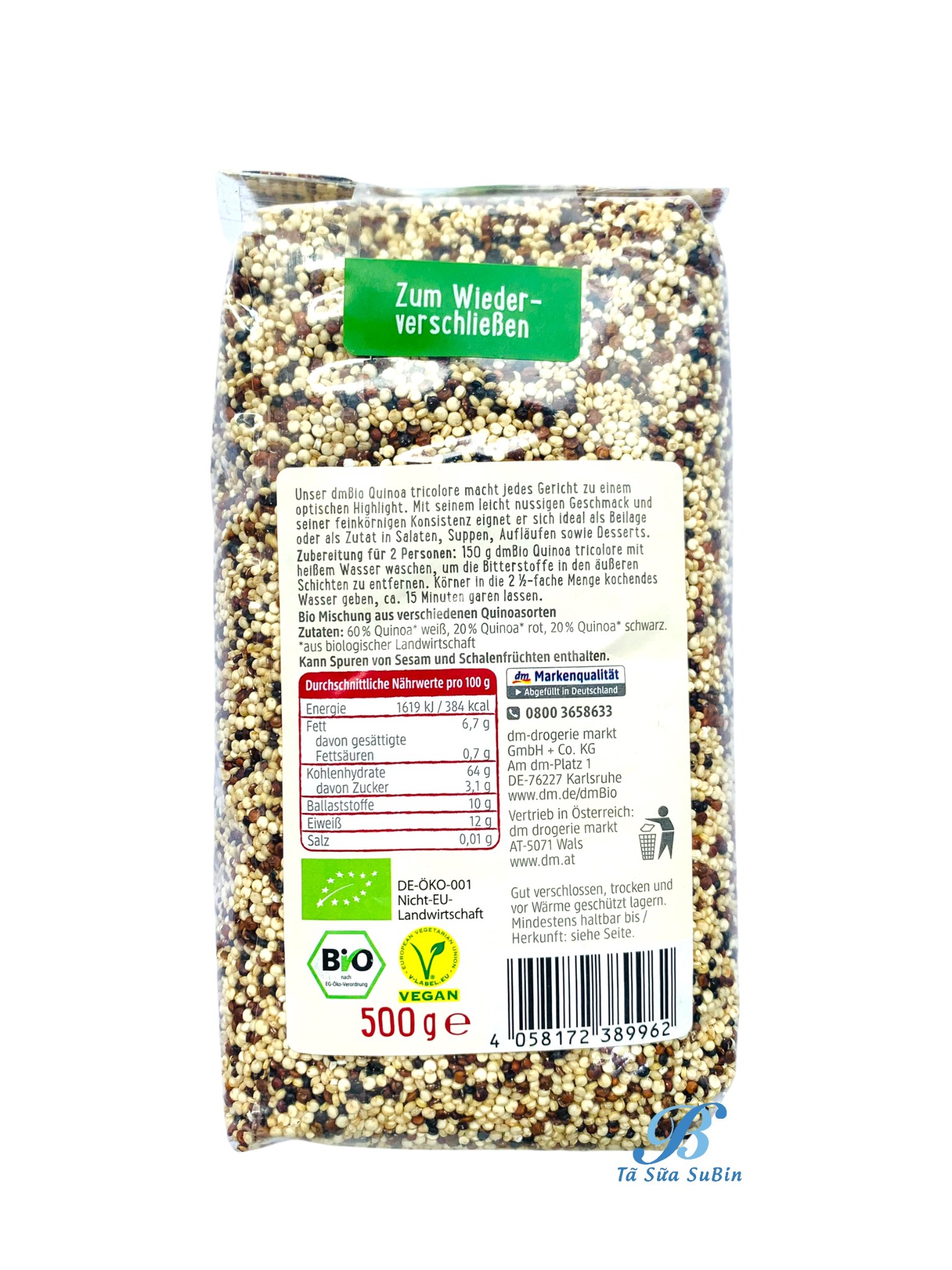 Hạt Quinoa Tricolore dm Bio Đức 500g – Tã Sữa SuBin
