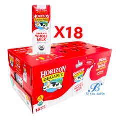Thùng 18 hộp Sữa Tươi Horizon Nguyên Kem Organic Mỹ 236ml