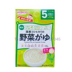 Bột Ăn Dặm Wakodo Nhật 5 Tháng Vị Gạo Rau Củ (10 gói x 5gr)