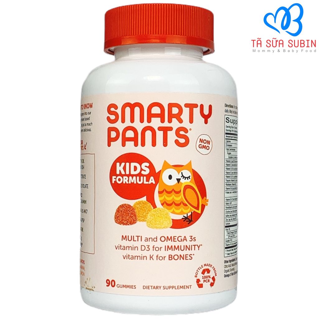 SmartyPants Kids Formula Daily Gummy Multivitamin: Vitamin C, D3, and Zinc  for Immunity, Gluten Free, Omega 3 Fish Oil (DHA/EPA), Vitamin B6, B12, 120  Count (30 Day Supply) Kids Formula - Original