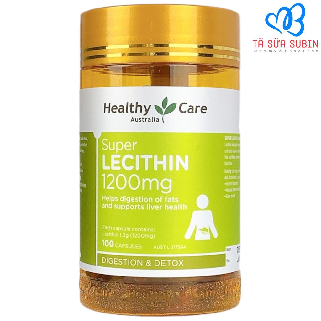 Tinh Chất Mầm Đậu Nành HealthyCare Super Lecithin 1200mg Úc 100 viên