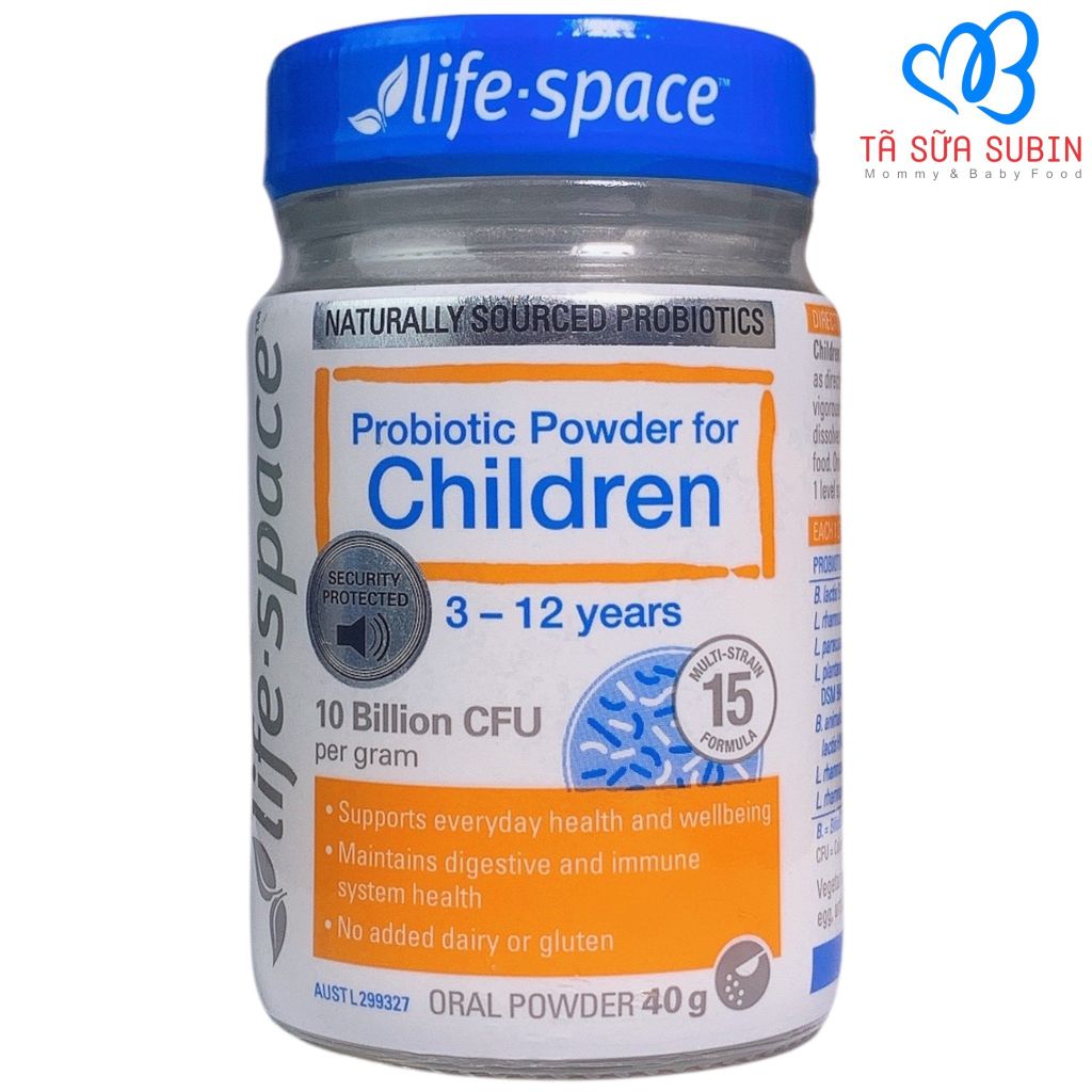 Men vi sinh Life Space Probiotic Powder For Children Úc 40gr cho bé 3-12 tuổi