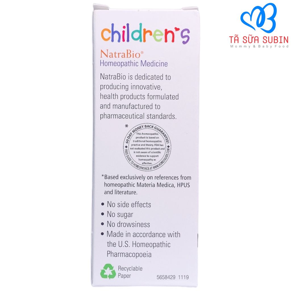 Siro cảm cúm children's cold and flu Mỹ 30ml Tã Sữa SuBin