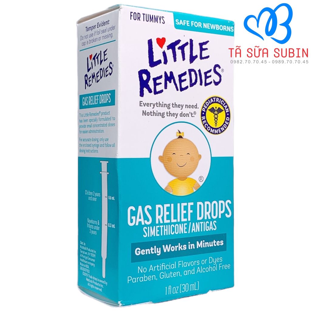 Dung Dịch Ợ Hơi, Tiêu Ga Little Remedies Mỹ Cho Bé Sơ Sinh (30ml)