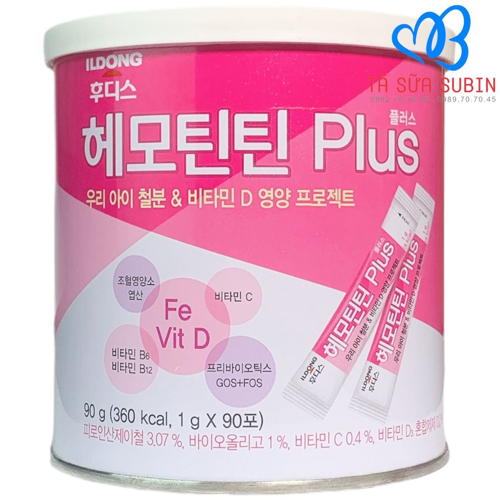 Hemo TinTin bổ sung Sắt và Vitamin của ILDong Hàn Quốc 60 gói 60gr