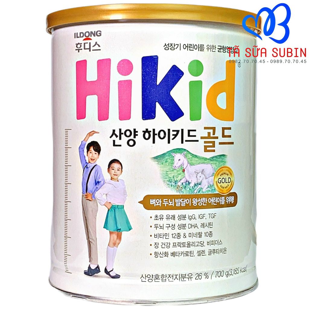 Sữa Hikid Dê Núi Hàn Quốc 700gr Cho Bé Từ 1 Tuổi