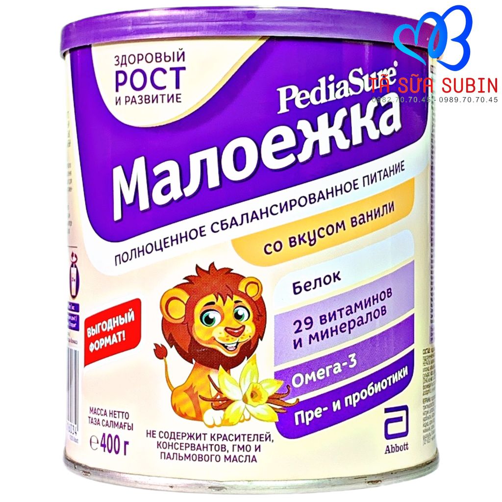 Sữa Pediasure Nga Vị Vani 400gr Dành Cho Trẻ Từ 1 Đến 10 Tuổi