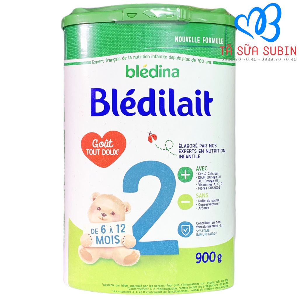 Sữa Bledina Bledilait Pháp Số 2 900gr Cho Bé 6-12 Tháng