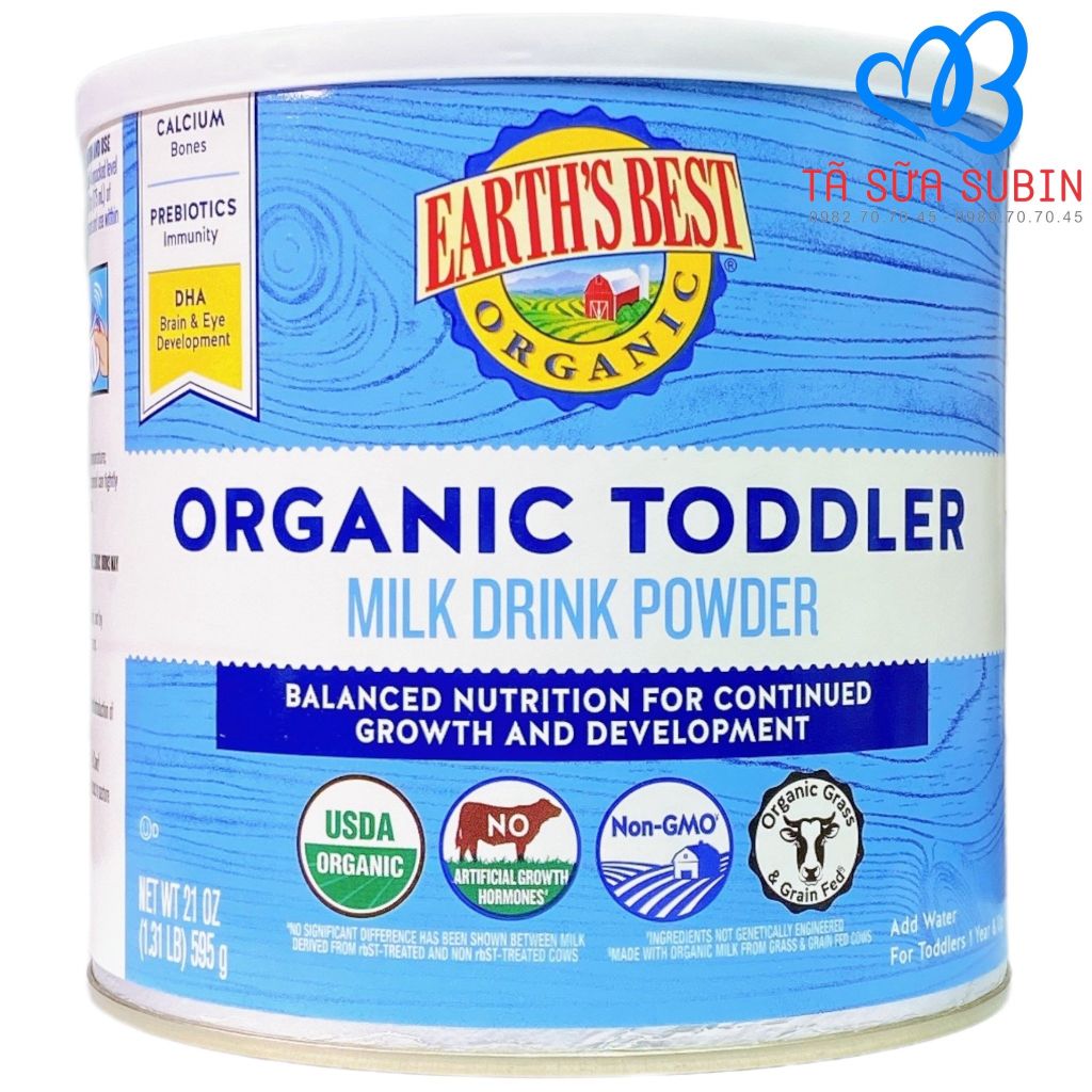 Sữa Earth’s Best Organic Toddler Mỹ 595gr Cho Bé Từ 12 Tháng