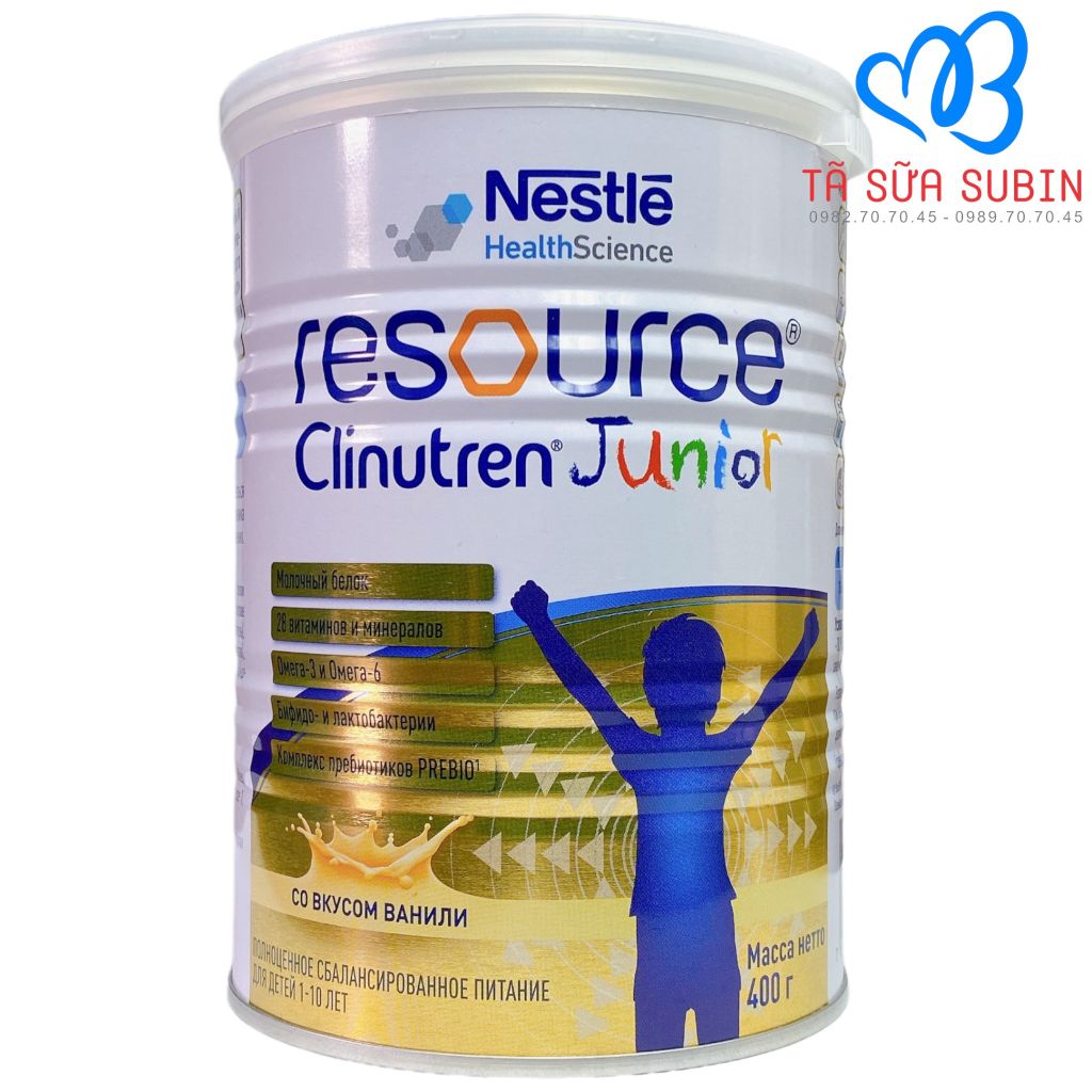 Mẫu Mới Sữa Tăng Cân Clinutren Junior Nga 400gr Cho Bé Từ 1 Tuổi