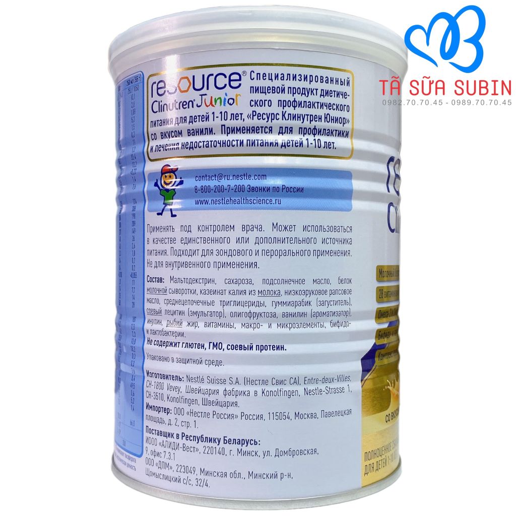Sữa Tăng Cân Clinutren Junior Nga 400gr – Tã Sữa SuBin