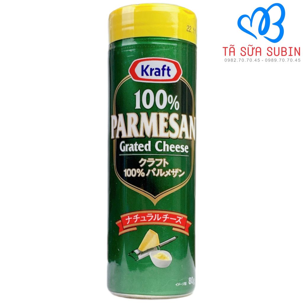 Phô Mai Rắc Kraft Parmesan Nhật 80gr