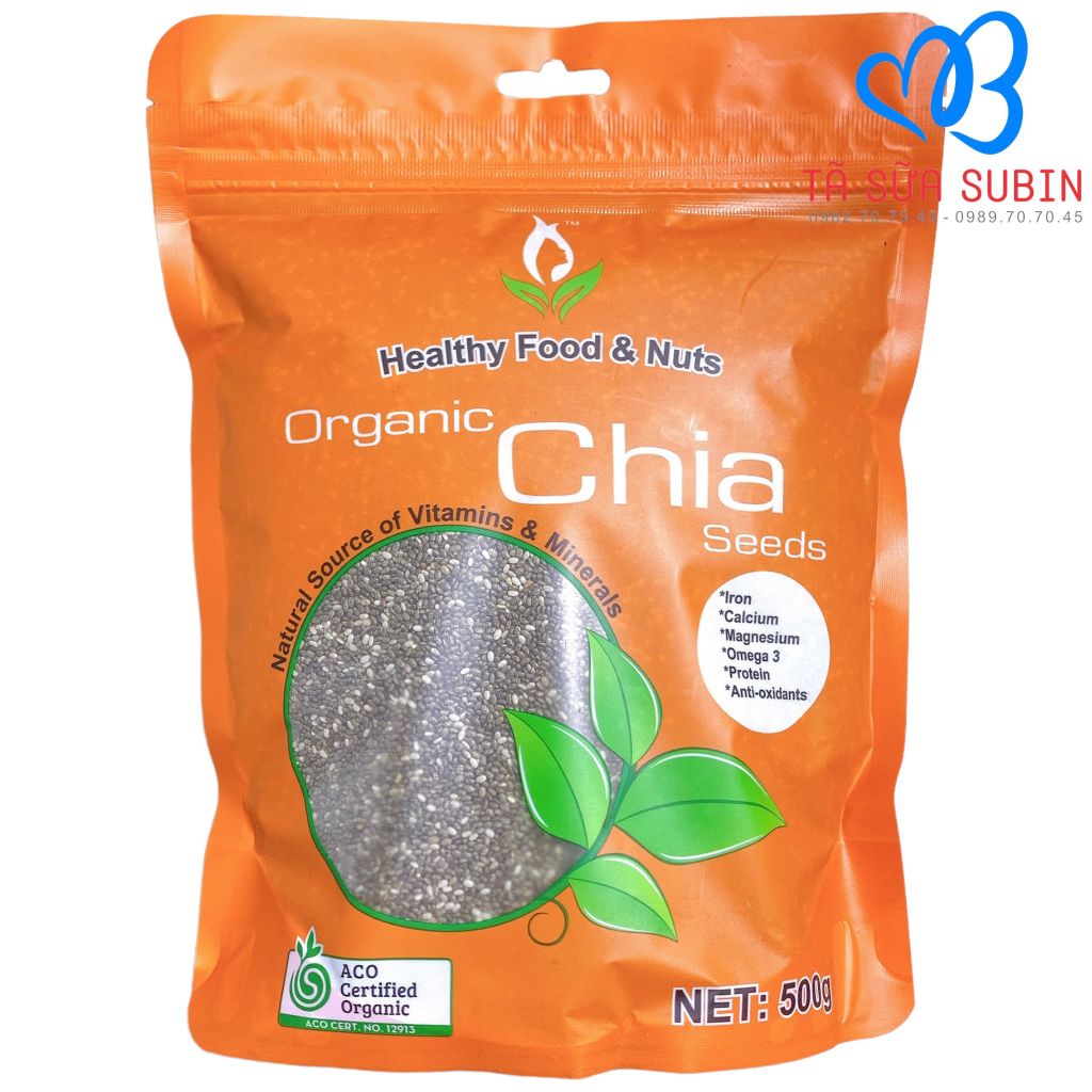 Hạt Chia Healthy Food & Nuts Organic Chia Seed Úc 500gr