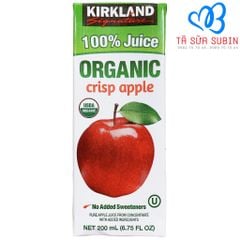 Nước Trái Cây Organic Kirkland Mỹ 200ml Vị Táo