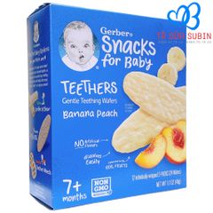 Bánh Gạo Gerber Teethers Mỹ 48gr Vị Chuối Đào 7 Tháng