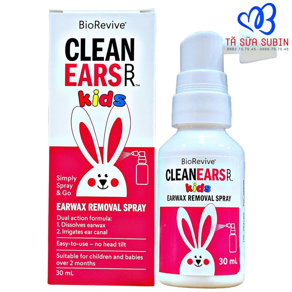 Xịt Tan Ráy Tai Cleanears Kids Úc 30ml