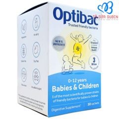 Men Vi Sinh Optibac Anh 30 Gói Xanh Dương Cho Bé Từ 0-12 Tuổi