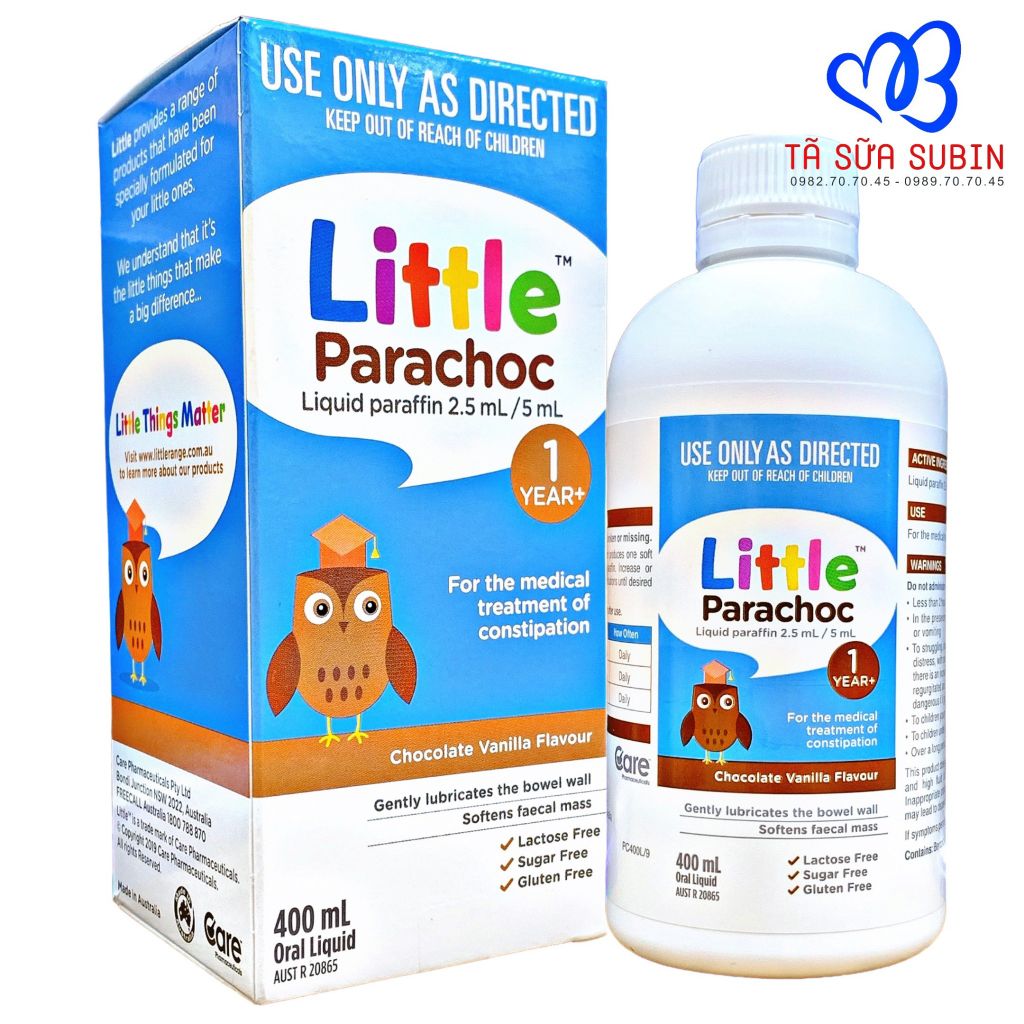 Siro trị táo bón Parachoc Úc 400ml cho bé từ 1 tuổi