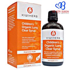 Siro Bổ Phổi Hữu Cơ Kiwiherb Children's Organic Lung Clear Syrup New Zealand 100ml